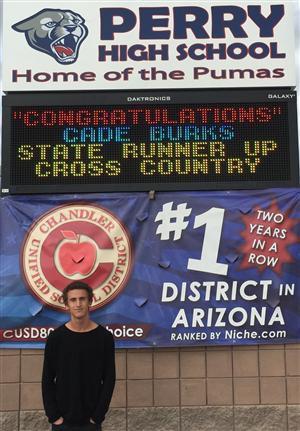 Cade Burks State Cross Country Runner Up 2015 